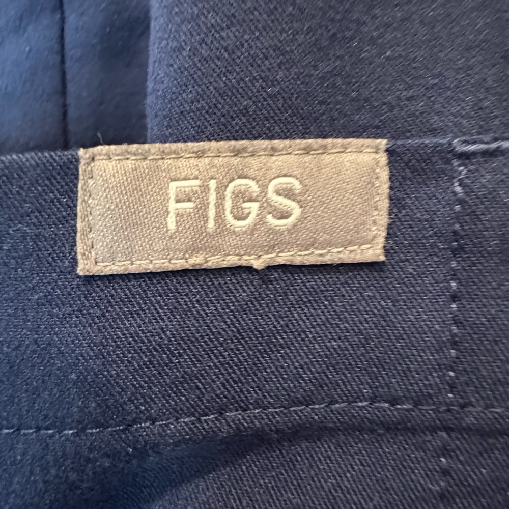 Figs High Waisted Yola Skinny Scrub Pants Large Petite Navy - Picture 8 of 10